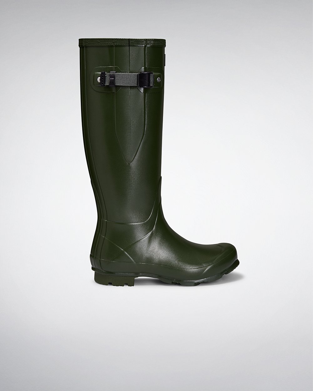 Womens Tall Rain Boots - Hunter Norris Field Side Adjustable (78DYLVPAQ) - Green